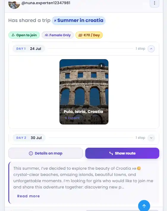 Feed SociaTrip